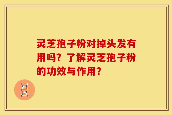 灵芝孢子粉对掉头发有用吗?了解灵芝孢子粉的功效与作用?