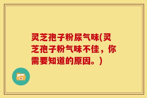 灵芝孢子粉尿气味(灵芝孢子粉气味不佳，你需要知道的原因。)