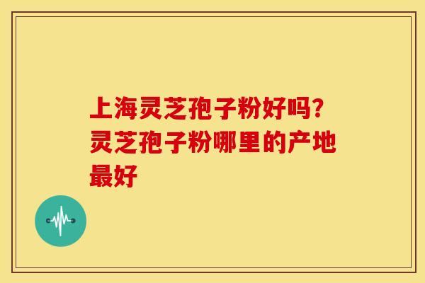 上海灵芝孢子粉好吗？灵芝孢子粉哪里的产地最好