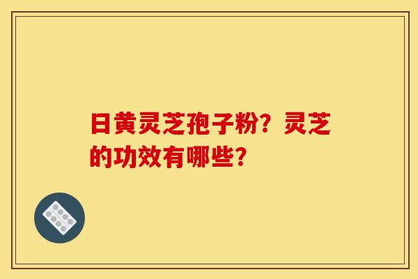 日黄灵芝孢子粉?灵芝的功效有哪些?