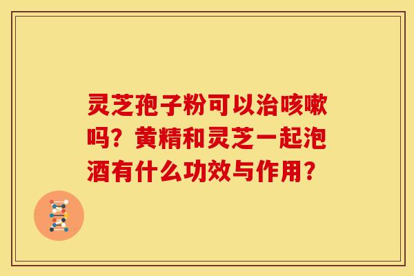 灵芝孢子粉可以治咳嗽吗？黄精和灵芝一起泡酒有什么功效与作用？