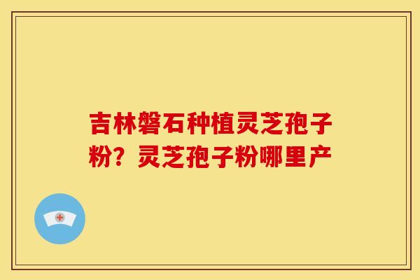 吉林磐石种植灵芝孢子粉?灵芝孢子粉哪里产