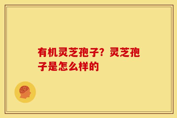 有机灵芝孢子?灵芝孢子是怎么样的