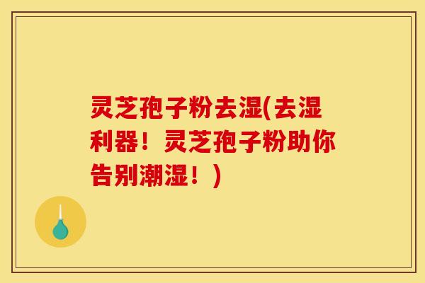 灵芝孢子粉去湿(去湿利器!灵芝孢子粉助你告别潮湿!)