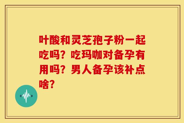 叶酸和灵芝孢子粉一起吃吗?吃玛咖对备孕有用吗?男人备孕该补点啥?