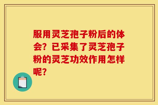 服用灵芝孢子粉后的体会?已采集了灵芝孢子粉的灵芝功效作用怎样呢?