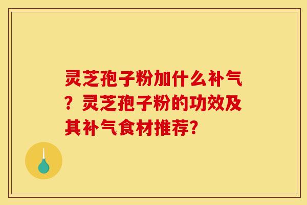 灵芝孢子粉加什么补气？灵芝孢子粉的功效及其补气食材推荐？