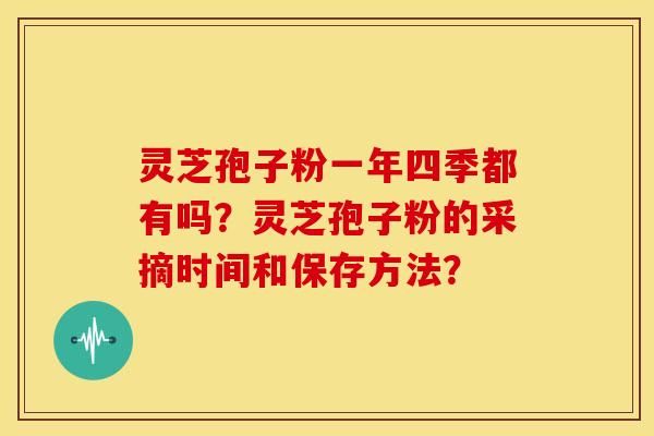 灵芝孢子粉一年四季都有吗?灵芝孢子粉的采摘时间和保存方法?