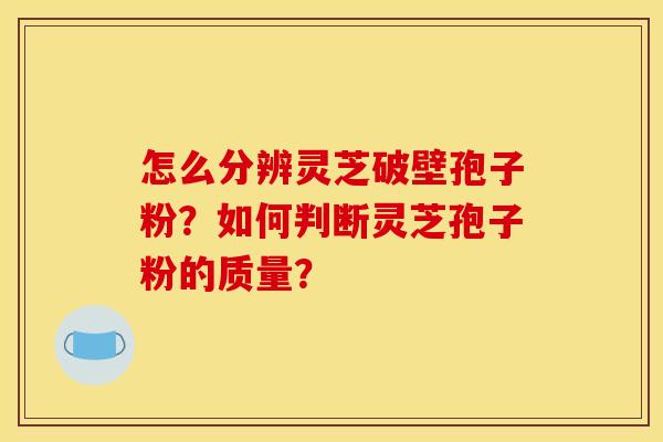 怎么分辨灵芝破壁孢子粉?如何判断灵芝孢子粉的质量?