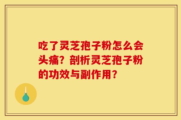 吃了灵芝孢子粉怎么会头痛？剖析灵芝孢子粉的功效与副作用？