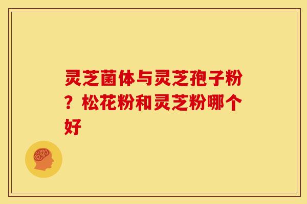 灵芝菌体与灵芝孢子粉?松花粉和灵芝粉哪个好