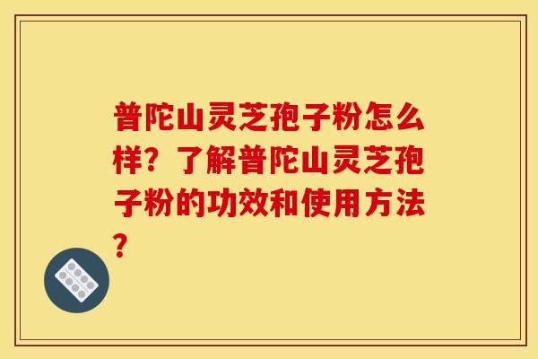 普陀山灵芝孢子粉怎么样?了解普陀山灵芝孢子粉的功效和使用方法?