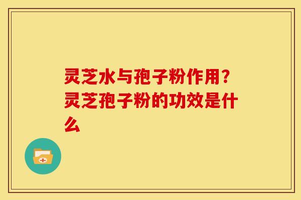 灵芝水与孢子粉作用？灵芝孢子粉的功效是什么