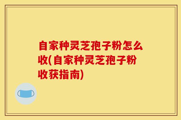 自家种灵芝孢子粉怎么收(自家种灵芝孢子粉收获指南)