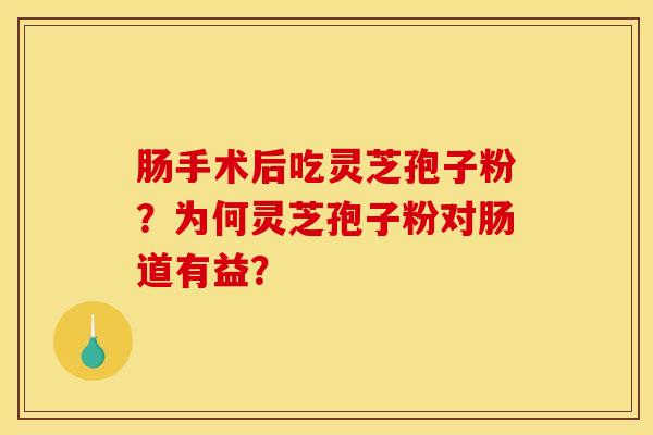 肠手术后吃灵芝孢子粉?为何灵芝孢子粉对肠道有益?