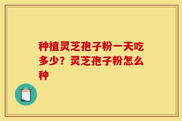 种植灵芝孢子粉一天吃多少?灵芝孢子粉怎么种