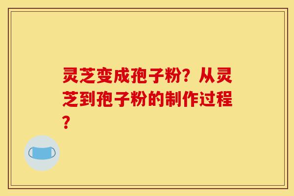灵芝变成孢子粉?从灵芝到孢子粉的制作过程?