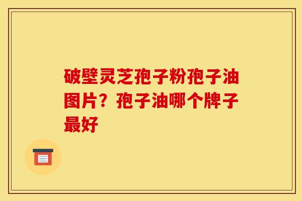 破壁灵芝孢子粉孢子油图片?孢子油哪个牌子最好