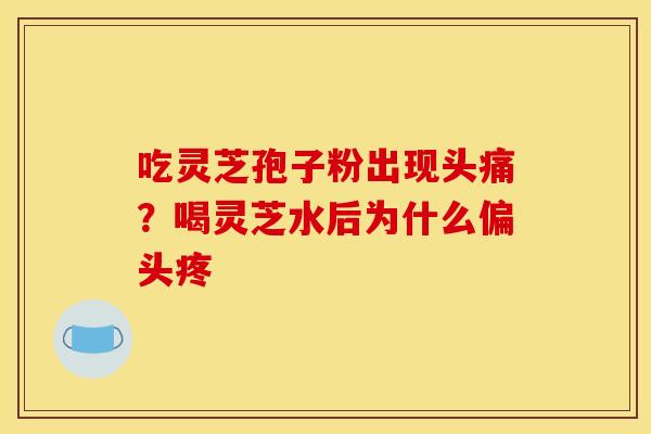 吃灵芝孢子粉出现头痛?喝灵芝水后为什么偏头疼