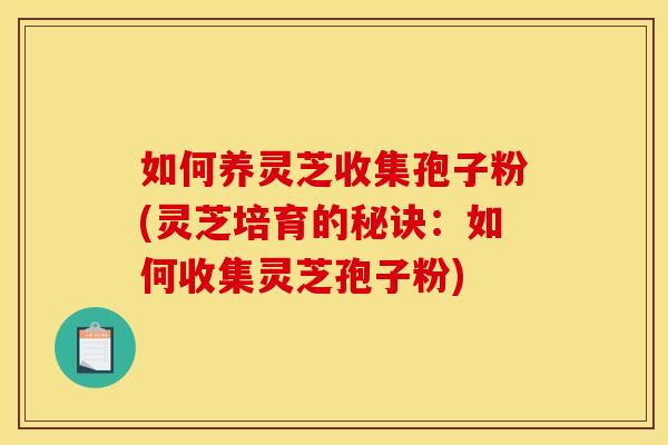如何养灵芝收集孢子粉(灵芝培育的秘诀：如何收集灵芝孢子粉)