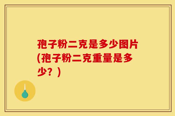 孢子粉二克是多少图片(孢子粉二克重量是多少?)