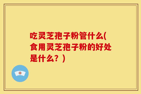 吃灵芝孢子粉管什么(食用灵芝孢子粉的好处是什么?)
