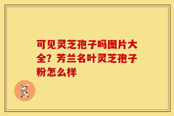 可见灵芝孢子吗图片大全？芳兰名叶灵芝孢子粉怎么样