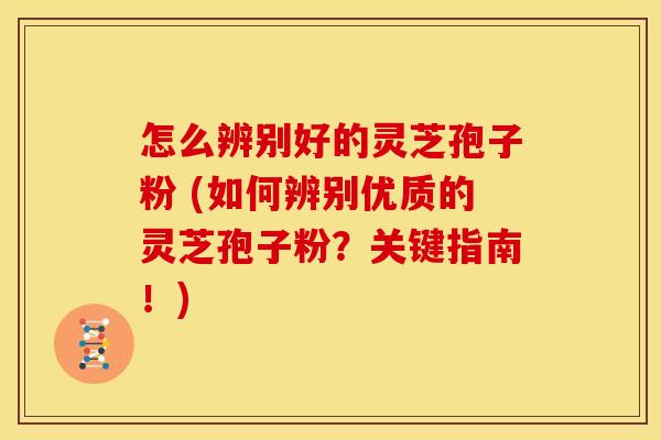 怎么辨别好的灵芝孢子粉 (如何辨别优质的灵芝孢子粉?关键指南!)