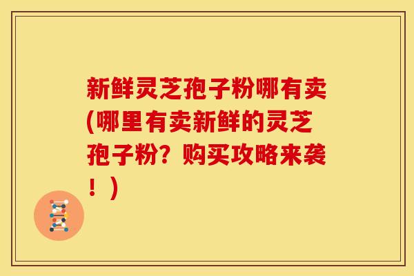 新鲜灵芝孢子粉哪有卖(哪里有卖新鲜的灵芝孢子粉？购买攻略来袭！)
