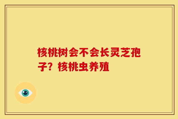 核桃树会不会长灵芝孢子？核桃虫养殖