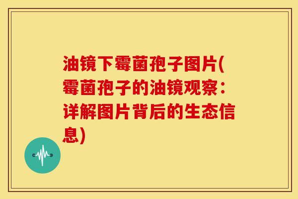 油镜下霉菌孢子图片(霉菌孢子的油镜观察:详解图片背后的生态信息)