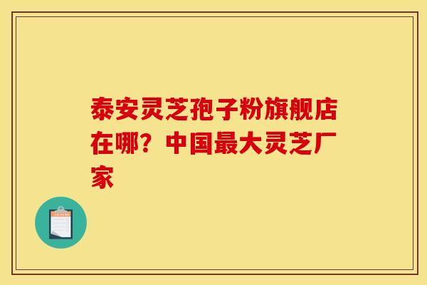 泰安灵芝孢子粉旗舰店在哪?中国最大灵芝厂家