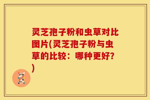 灵芝孢子粉和虫草对比图片(灵芝孢子粉与虫草的比较:哪种更好?)