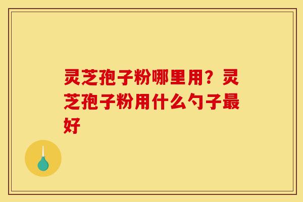 灵芝孢子粉哪里用？灵芝孢子粉用什么勺子最好