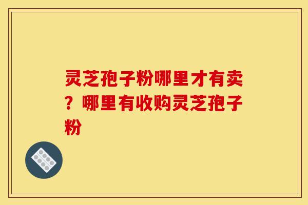 灵芝孢子粉哪里才有卖?哪里有收购灵芝孢子粉