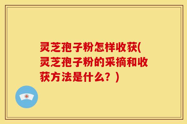 灵芝孢子粉怎样收获(灵芝孢子粉的采摘和收获方法是什么?)