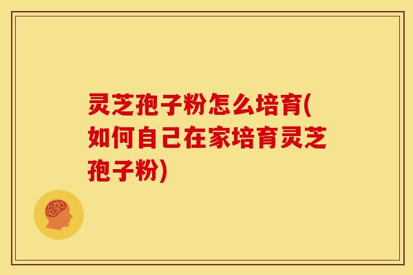 灵芝孢子粉怎么培育(如何自己在家培育灵芝孢子粉)