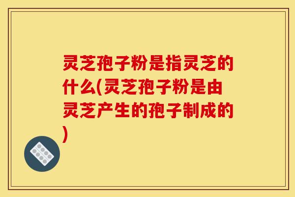 灵芝孢子粉是指灵芝的什么(灵芝孢子粉是由灵芝产生的孢子制成的)