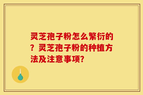灵芝孢子粉怎么繁衍的?灵芝孢子粉的种植方法及注意事项?