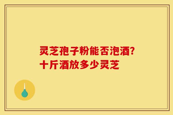 灵芝孢子粉能否泡酒?十斤酒放多少灵芝