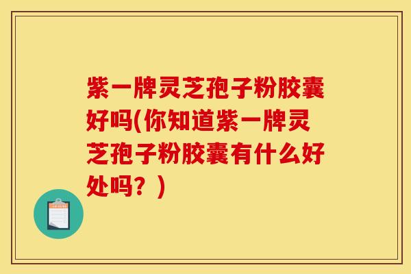 紫一牌灵芝孢子粉胶囊好吗(你知道紫一牌灵芝孢子粉胶囊有什么好处吗?)