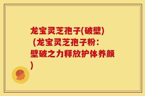 龙宝灵芝孢子(破壁) (龙宝灵芝孢子粉:壁破之力释放护体养颜)