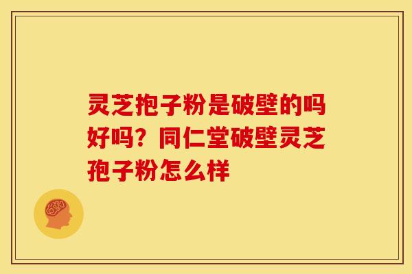 灵芝抱子粉是破壁的吗好吗?同仁堂破壁灵芝孢子粉怎么样