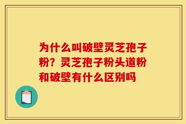 为什么叫破壁灵芝孢子粉?灵芝孢子粉头道粉和破壁有什么区别吗