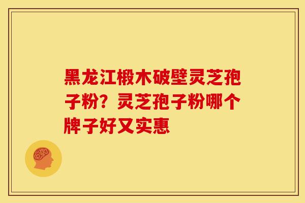 黑龙江椴木破壁灵芝孢子粉?灵芝孢子粉哪个牌子好又实惠