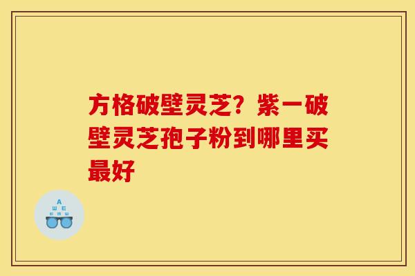 方格破壁灵芝?紫一破壁灵芝孢子粉到哪里买最好