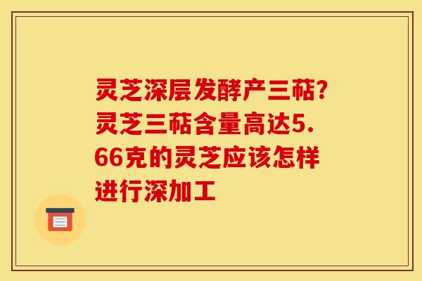 灵芝深层发酵产三萜?灵芝三萜含量高达5.66克的灵芝应该怎样进行深加工