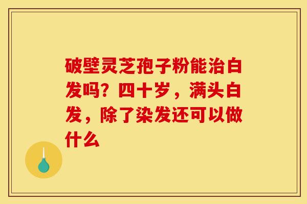 破壁灵芝孢子粉能治白发吗?四十岁,满头白发,除了染发还可以做什么