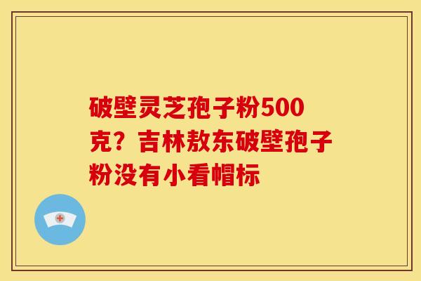 破壁灵芝孢子粉500克？吉林敖东破壁孢子粉没有小看帽标