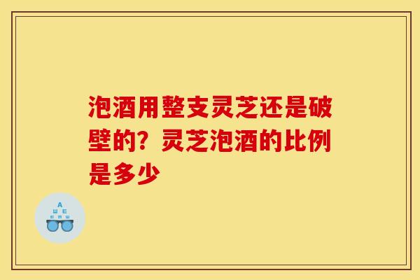 泡酒用整支灵芝还是破壁的？灵芝泡酒的比例是多少